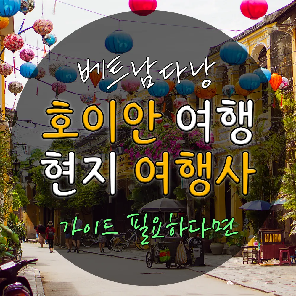 베트남 다낭 호이안 여행 현지여행사 가이드 필요하다면