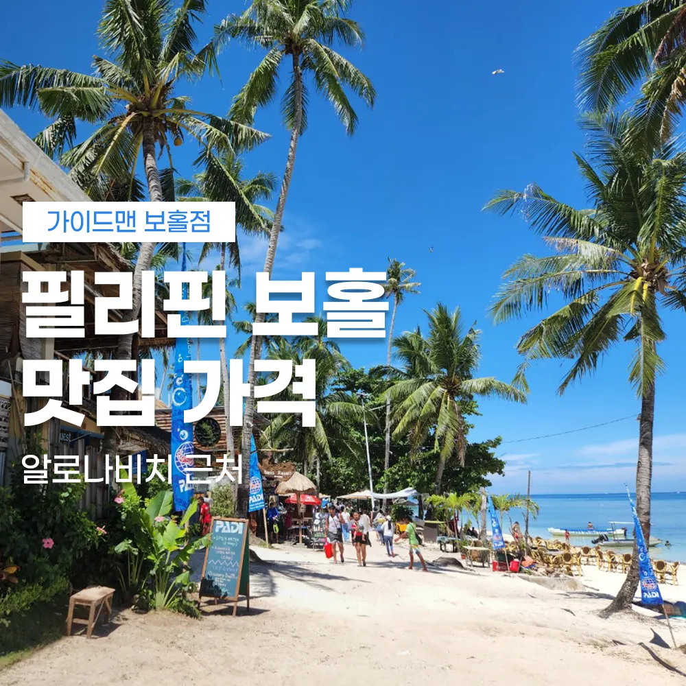 필리핀 보홀 맛집 가격 알로나비치 근처