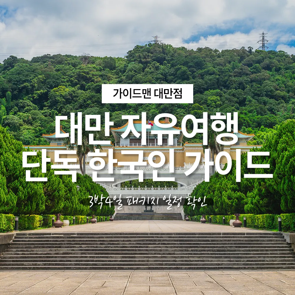 대만 자유여행 단독 한국인 가이드 3박4일 패키지 일정 확인